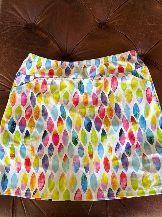 B skinz Dresses & Skirts - Skin Multi-Color Leaf-Pattern Mini Skirt